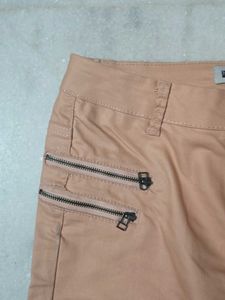 Beige Slim Fit Pants
