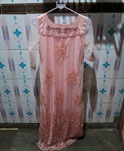 Embroidered Pink Dress