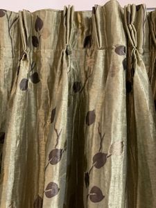 3 Pcs Olive Green Window Curtains