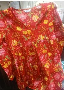 Red Floral Print Dress