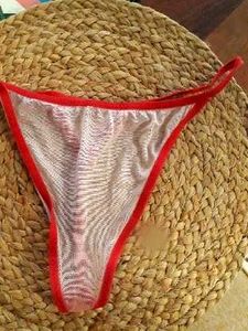 Red Trim Thong
