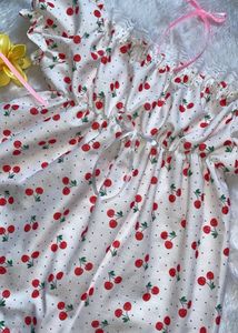 Cherry Print Babydoll Top🌸🍒