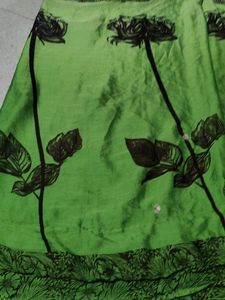 Green Printed Saree