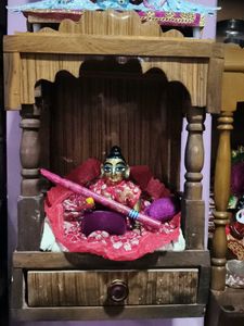 Wooden Krishna Idol Stand