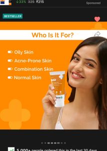 (80 g) The Derma Co Sunscreen SPF 50 PA++ ++1%