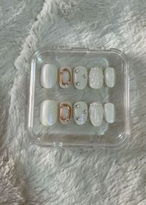 White Shell Nails