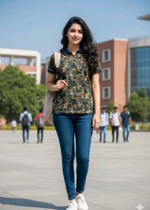 Patterned Polo Shirt