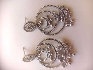 Silver Tone Dangle Earrings
