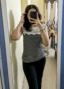 Sleeveless Half Net Top