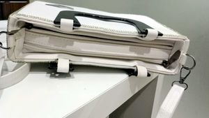 Unique White &amp; Black Handbag