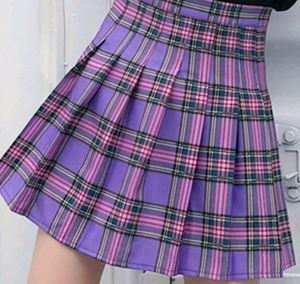 Purple Plaid Skirt