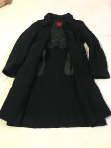 Black Woolen Long Coat Bust 34-36