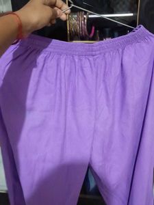 Purple Colour Kurta With Plazzo Set