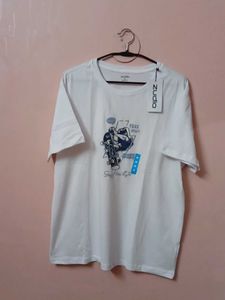 Zudio White Skateboarder T-Shirt