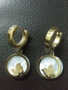 Gold Plated Double Loop Earring