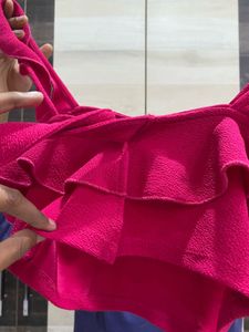 Pink Ruffle Top