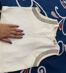 White Embellished Top