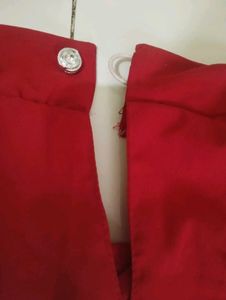 Red Blouson Top For Ladies And Girls