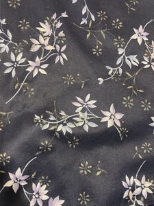 Floral Navy Midi Skirt