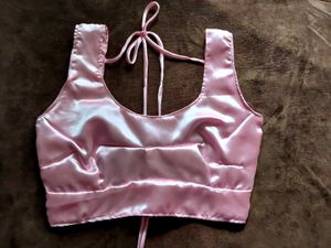 Pink Satin Blouse