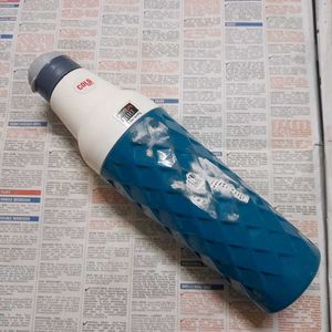 Blue Geometric Water Bottle