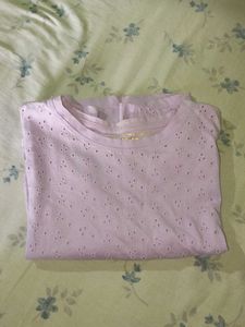 Cute Lilac Eyelet T-Shirt