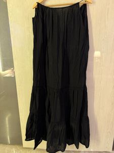 Free Size Full Length Classy Black Dress