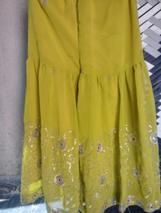 Elegant Embroidered sarara dress mehndi function