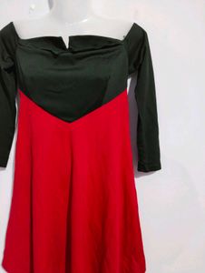 RED AND BLACK DRESS
