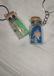Glass Sand Keychain (Pair Of 2)