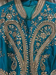Elegant Teal Ethnic Gown