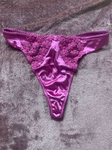 Purple Lace Thong