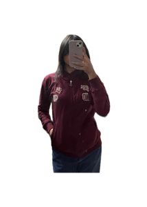 Burgundy Zipper Jacket