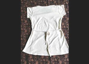 White Mini Dress with Strappy Side Detail