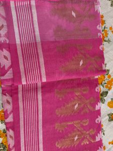 Pink &amp; White Woven Fabric