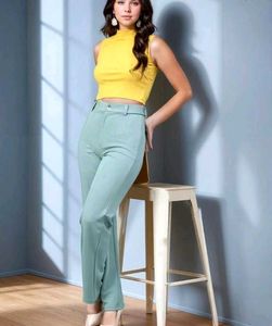 💚Mint Green High-Waisted Trousers