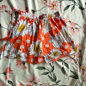 Floral Wrap Skort