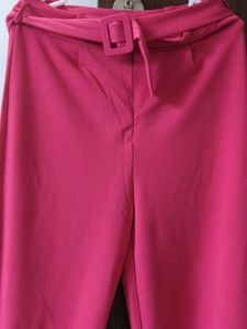 Pink Wide Leg Trousers