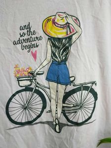 Cute Cherokee Graphic Pink  T-shirt