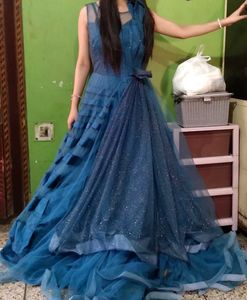 Elegant Blue Ethnic Gown