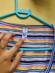 Striped Scoop Neck Top