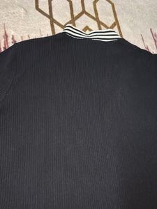 Striped Half-Zip Top
