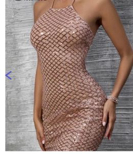 Urbanic All Over Sequins Backless Party Dress