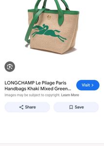 longchamp paris khaki handbag