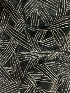 Black Blouse Top With Pipe And Sequence Work