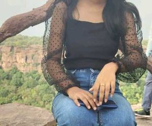 Black Crop Top with Sheer Sleeves