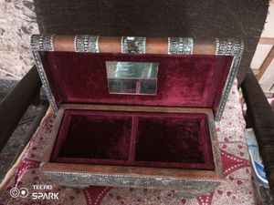 Vintage Silver-Plated Wooden Box