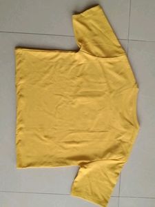 Yellow Crop Top Size-M