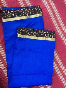 Blue Floral saree with blouse