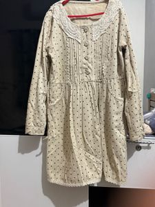 Polka Dot Dress with Lace Collar